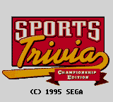Sports Trivia screenshot 3 for Sega Game Gear
